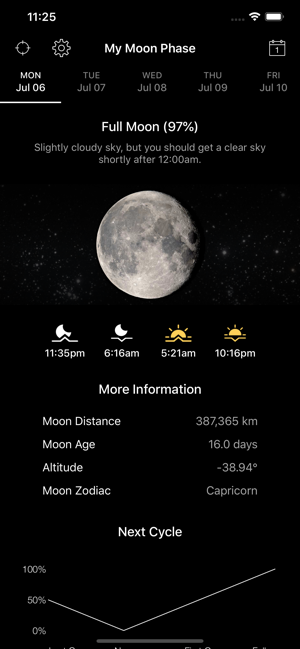 My Moon Phase Lunar Calendar On The App Store
