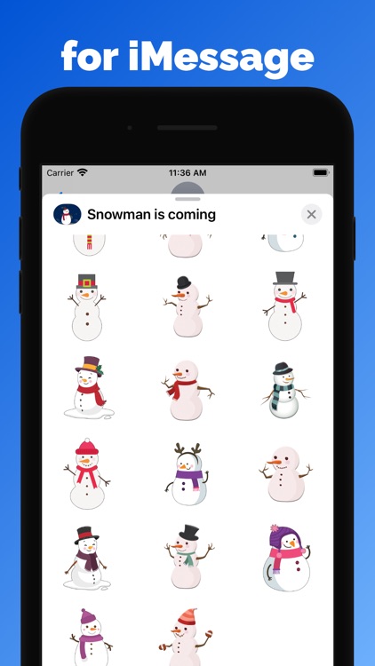 Snowman Winter stickers emoji