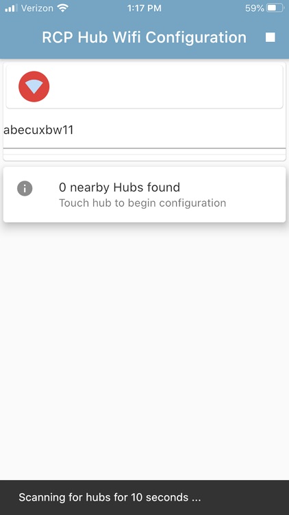 RCP Hub WiFi Configuration