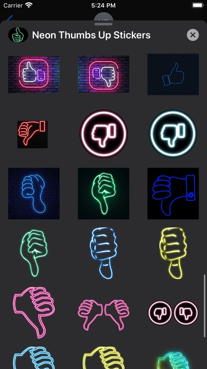 Neon Thumbs Up Stickers screenshot-5