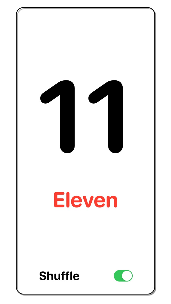 Numbers 1 - 25 Flash Cards Set