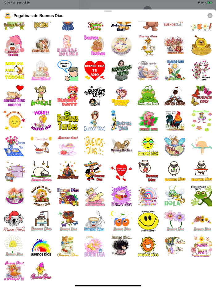 Pegatinas de Buenos Dias