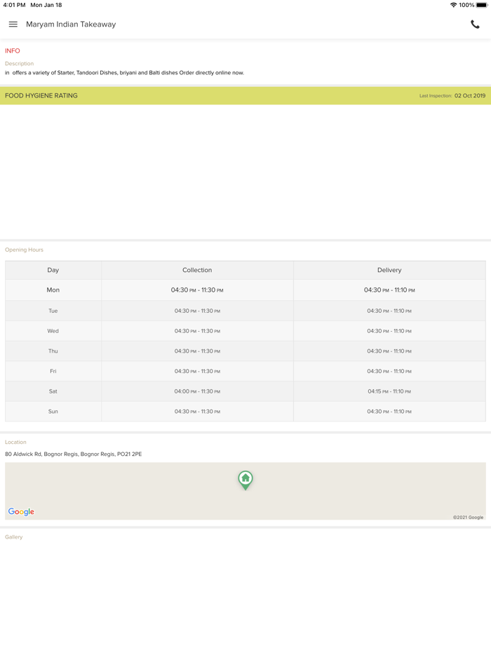 Maryam Indian Takeaways