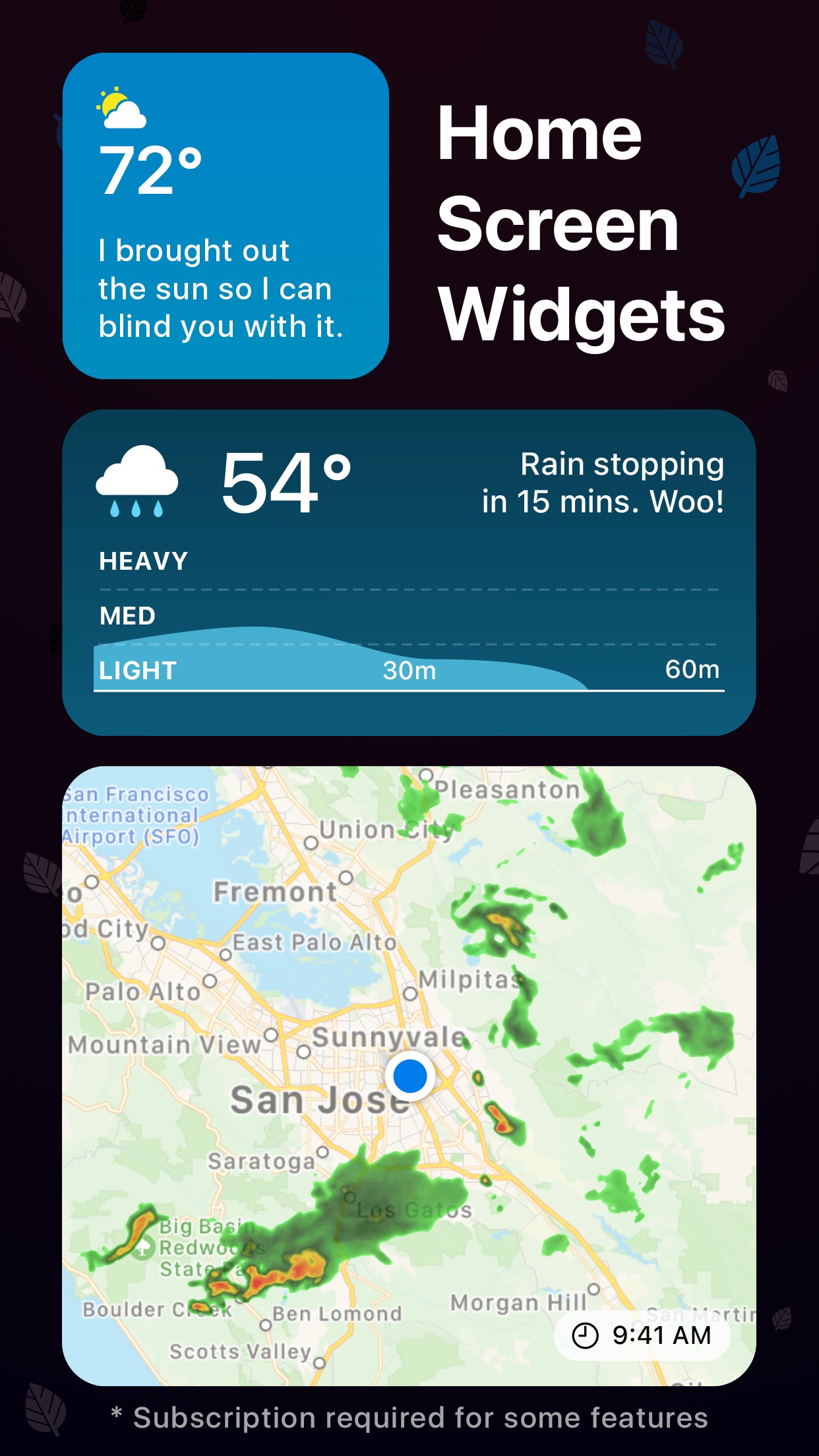 Screenshot do app CARROT Weather