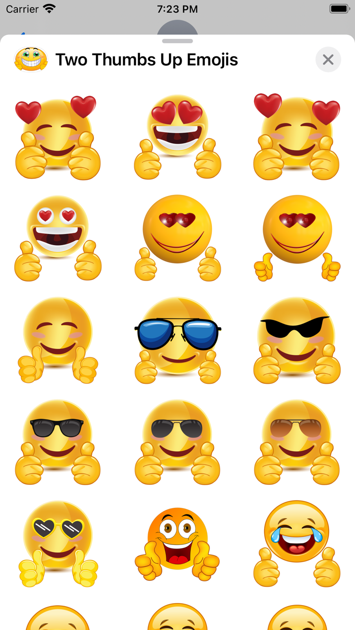 Two Thumbs Up Emojis