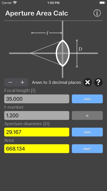 Aperture Area Calculator screenshot-7