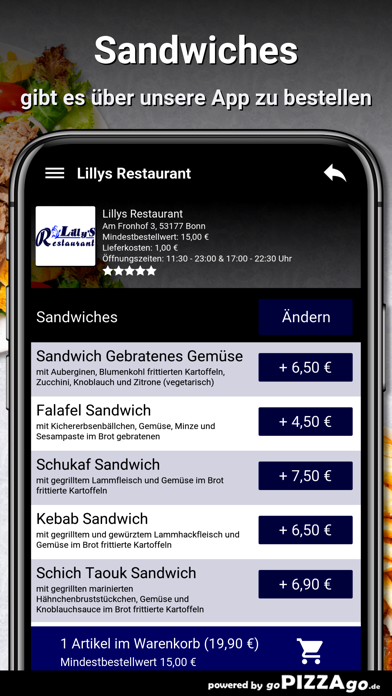 Lillys Restaurant Bonn Screenshot