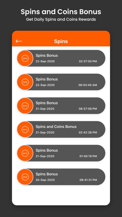 Spins and Coins Rewards