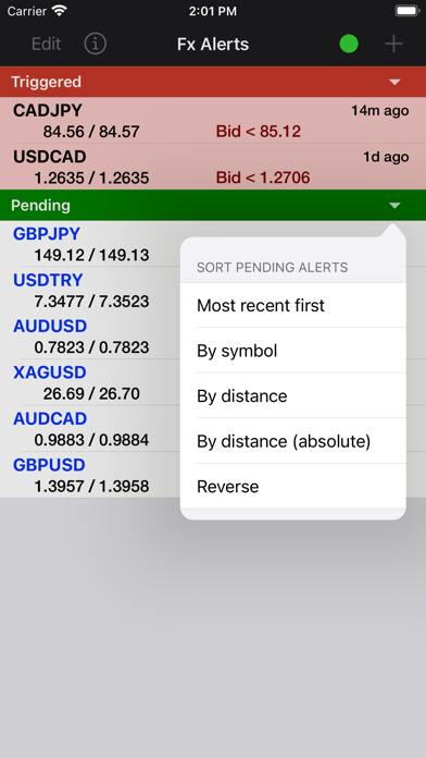 How to cancel & delete Forex Price Alerts from iphone & ipad 2