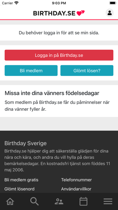 Birthday.se screenshot 3