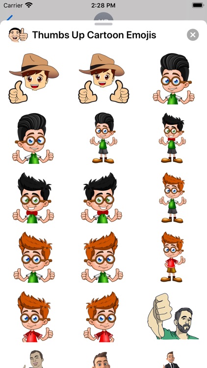 Thumbs Up Cartoon Emojis