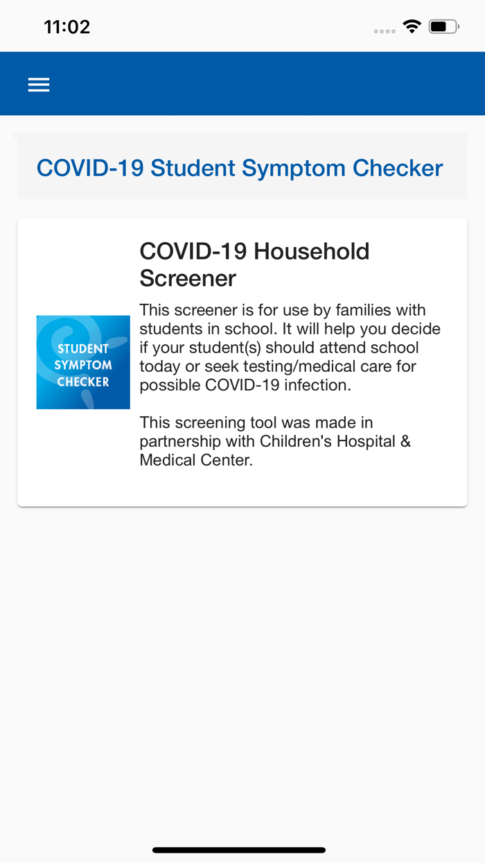 Student Symptom Checker