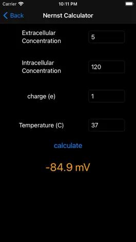 Game screenshot Nernst-GHK Calculator mod apk