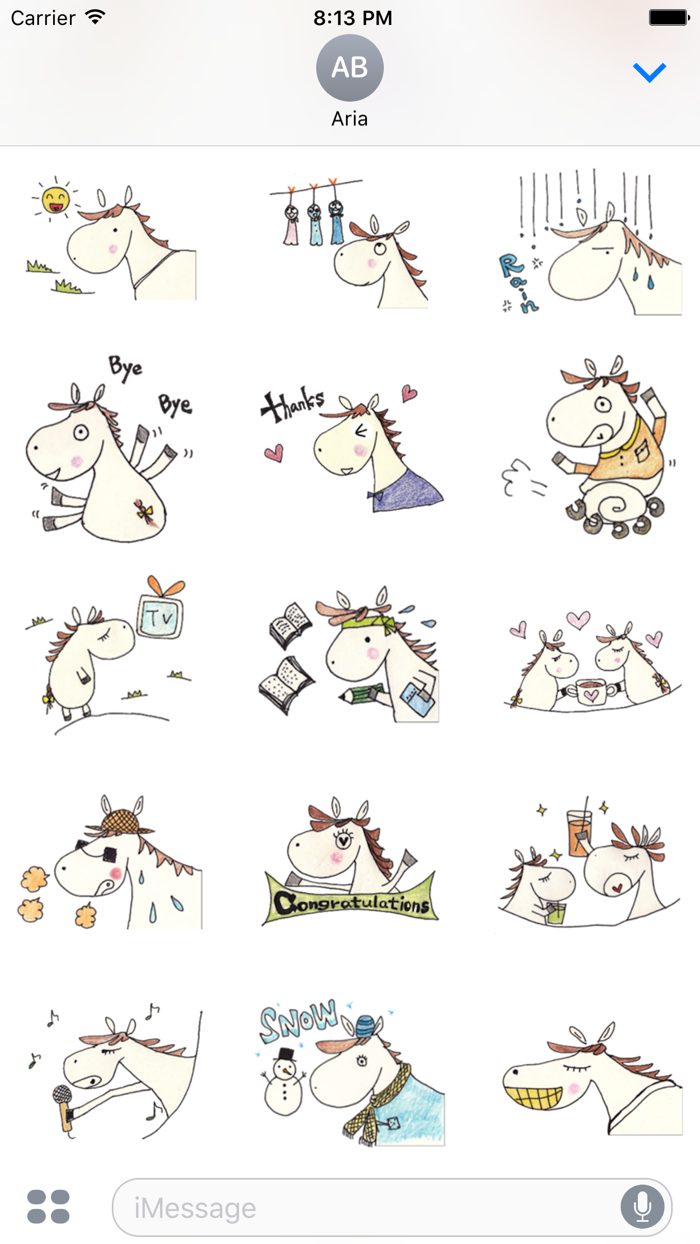 Daily Life of Cute Horse Icons