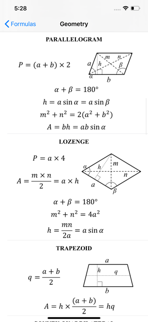 ‎Maths Formulas Lite Screenshot