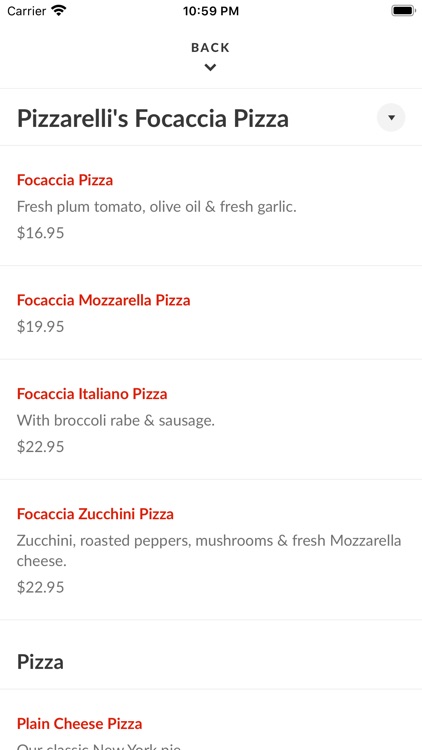 Pizzarelli's Pizza & Pasta