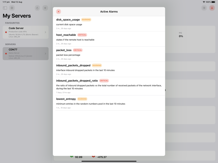 Netdata server monitoring