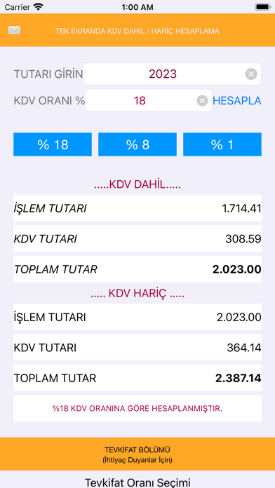 How to cancel & delete KDV Hesapla - KDV Dahil Hariç from iphone & ipad 1