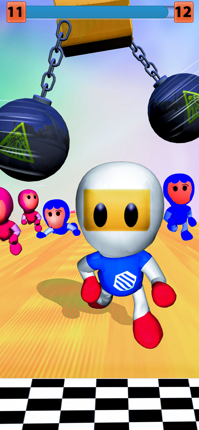 Funny Fall Stickman Boys Race