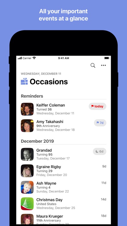 Occasions 3 - Reminders