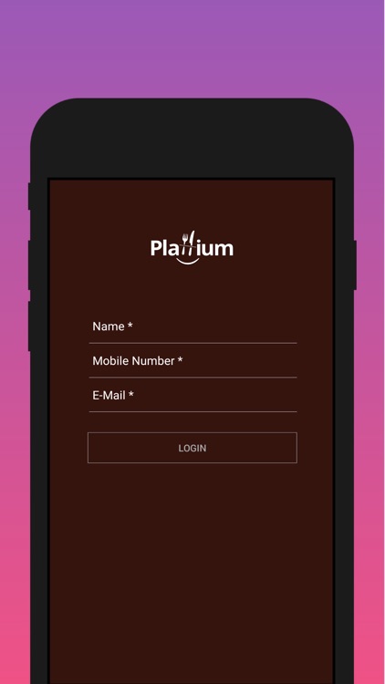 Plattium Restaurant App