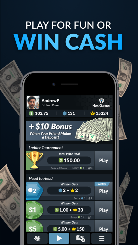 5-Hand: Real Money Poker Game App for iPhone - Free Download 5-Hand