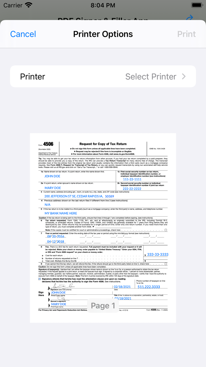 PDF Signer  Filler App