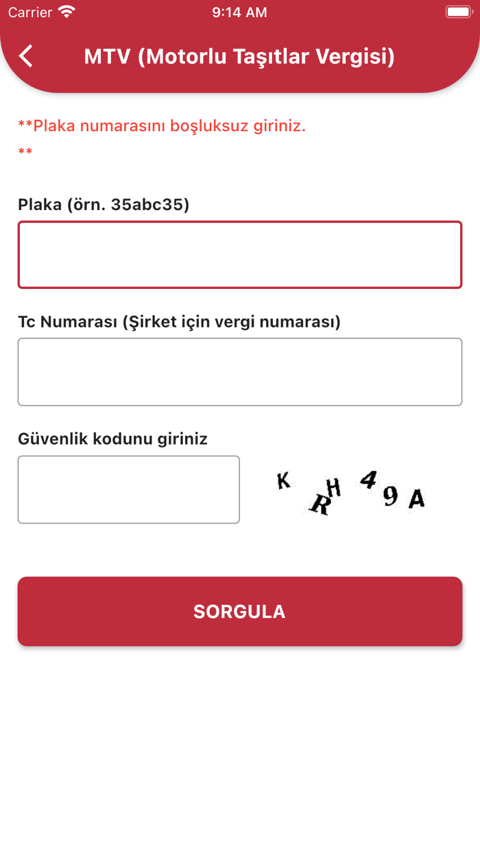 MTV Sorgulama Ve Ödeme