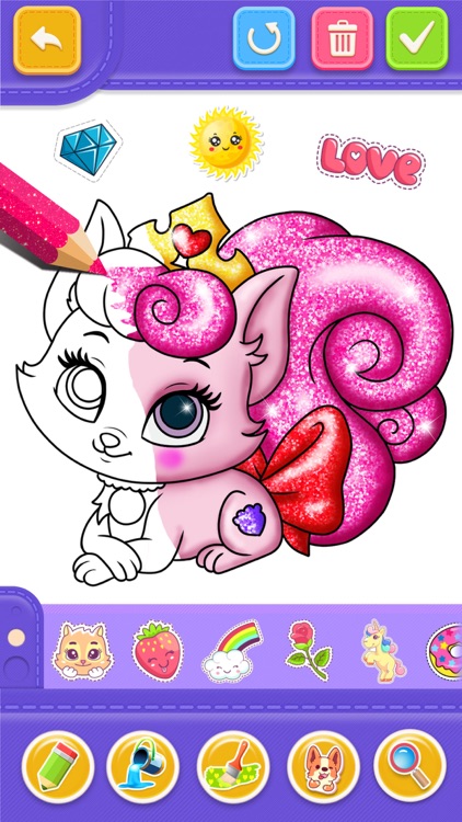 Coloring Glitter Numbers screenshot-9