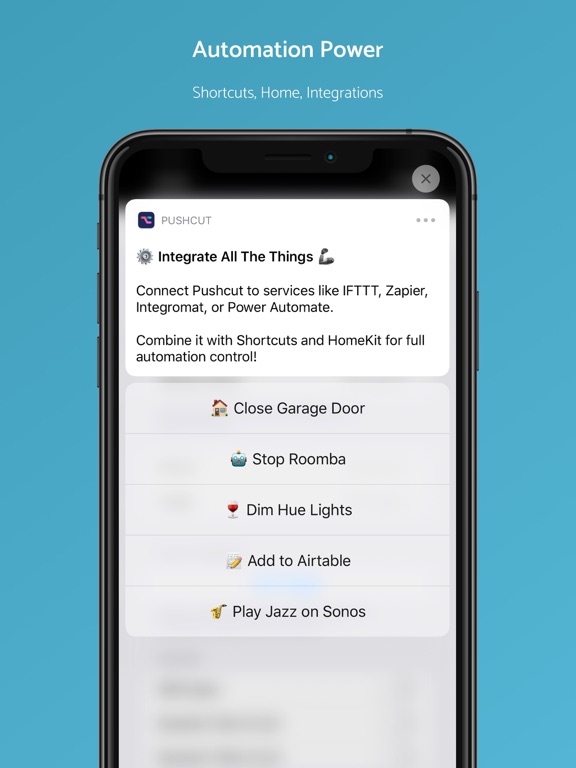 iPad Image of Pushcut: Shortcuts Automation