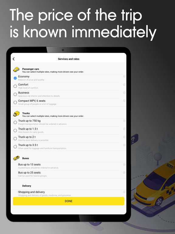 Omega: taxi service screenshot 4