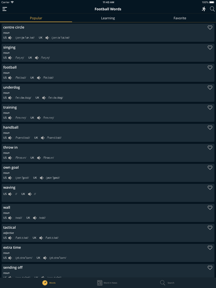 Football Words - Learn English