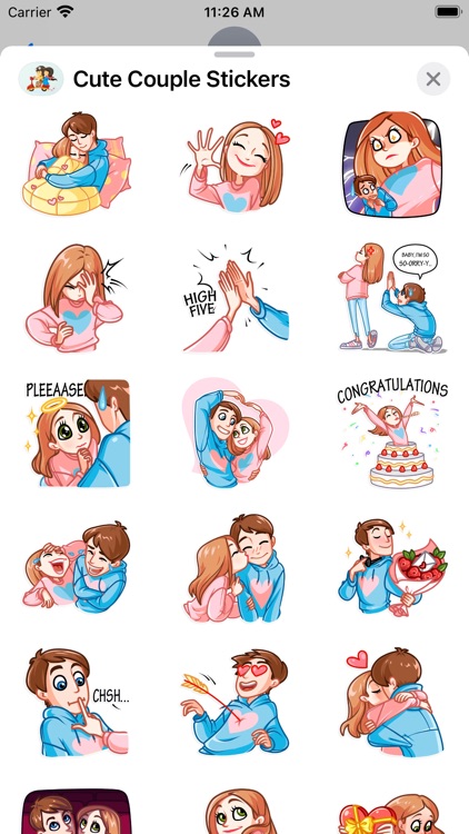 Cute Couple Best Stickers screenshot-3