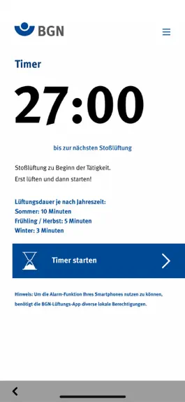 Game screenshot BGN-Lüftungs-App hack