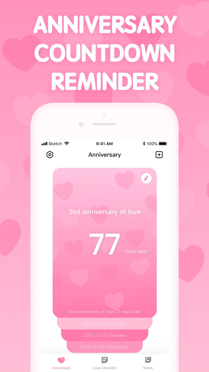 Love Days Anniversary Tracker