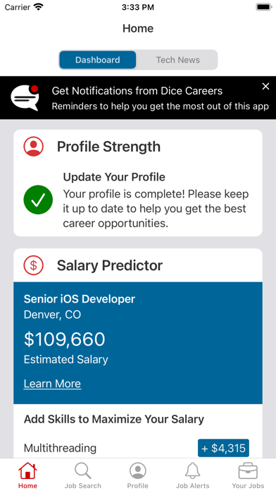 How to cancel & delete Dice Tech Jobs from iphone & ipad 1