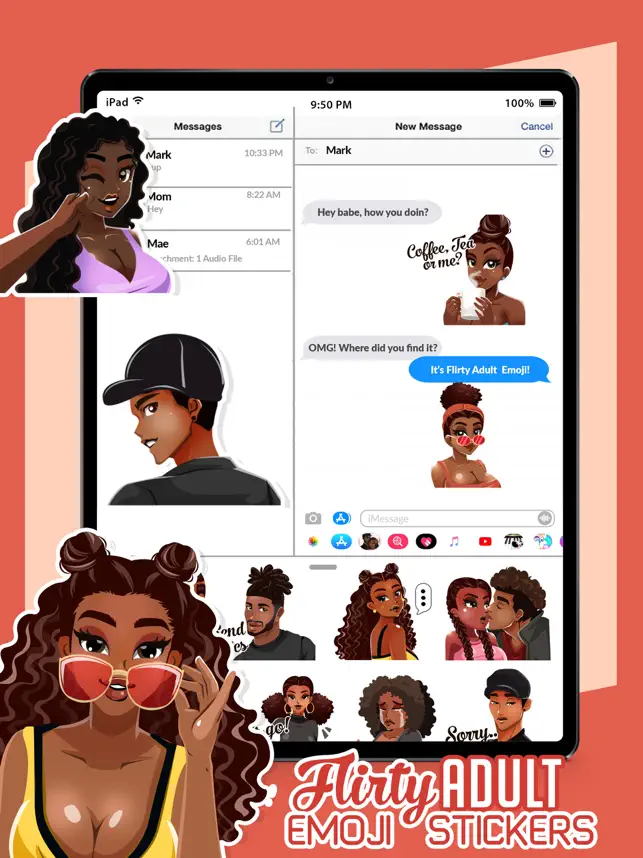 Captura de Pantalla 5 Erotic Flirt Emoji Stickers iphone