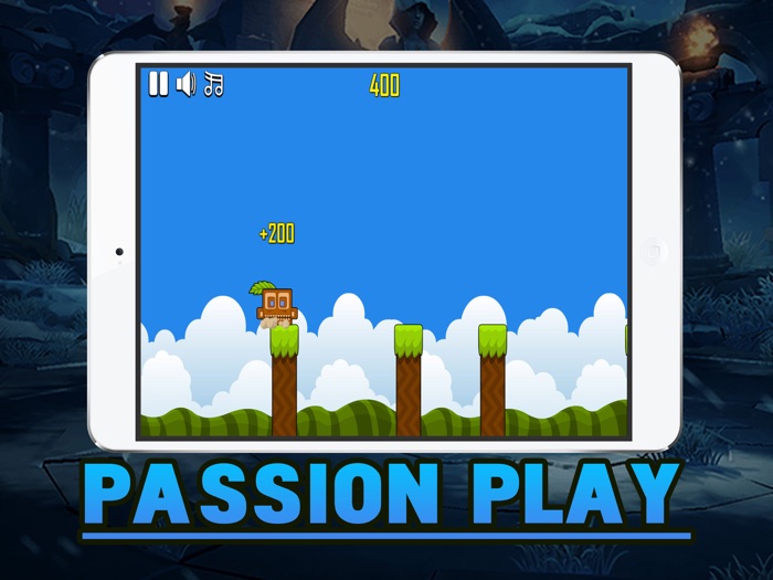 Blocks jump wooden piles