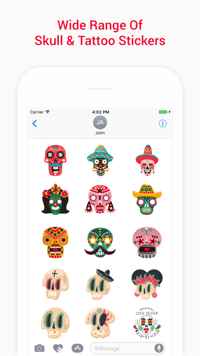 How to cancel & delete Animated Skulls&Tattoo Sticker from iphone & ipad 1