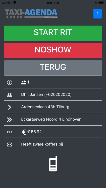 Taxi-agenda.com driver