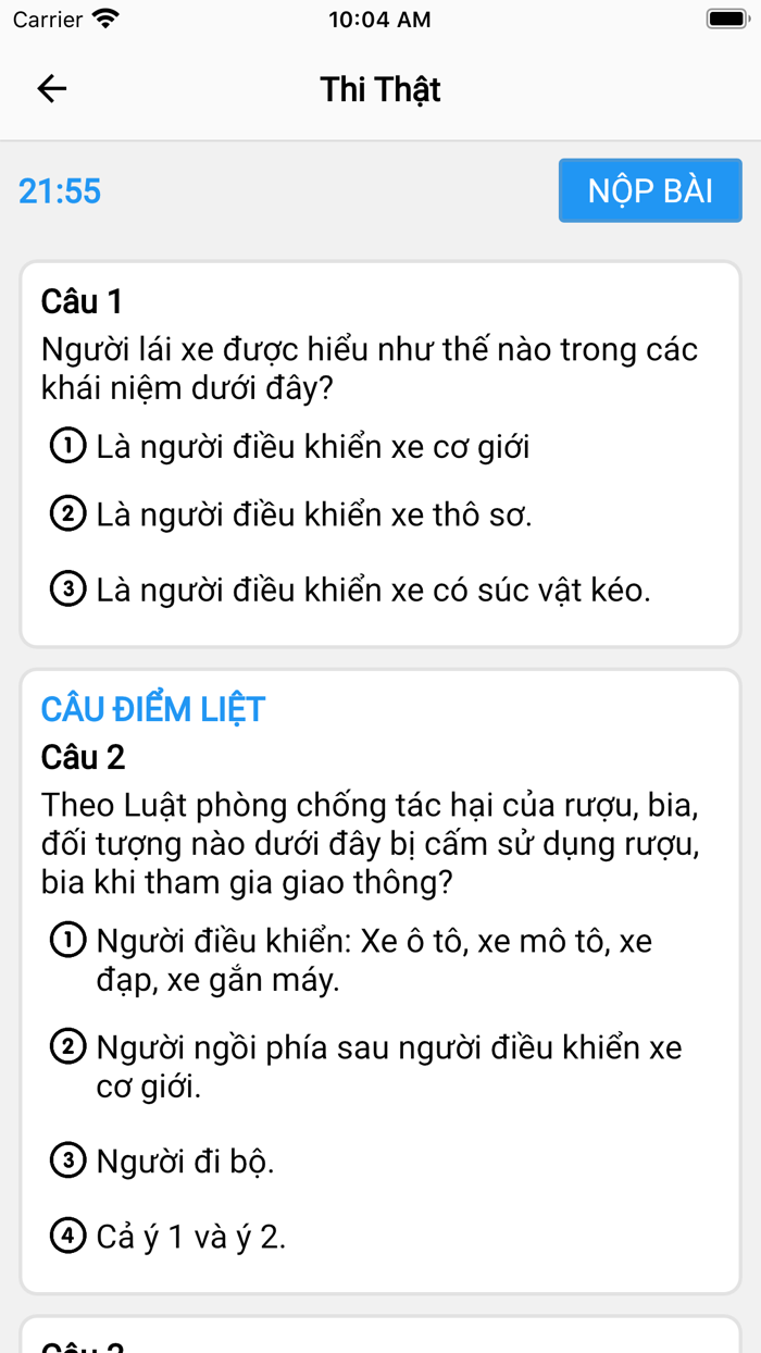 Ôn Thi GPLX 600 Câu Pro