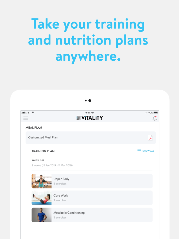Vitality Fitness Portal