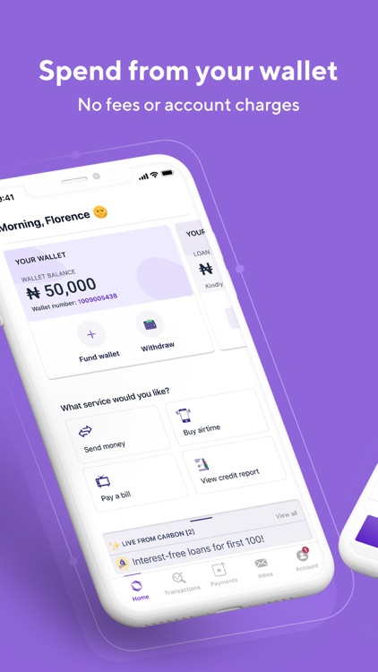 Carbon: fast loans and banking