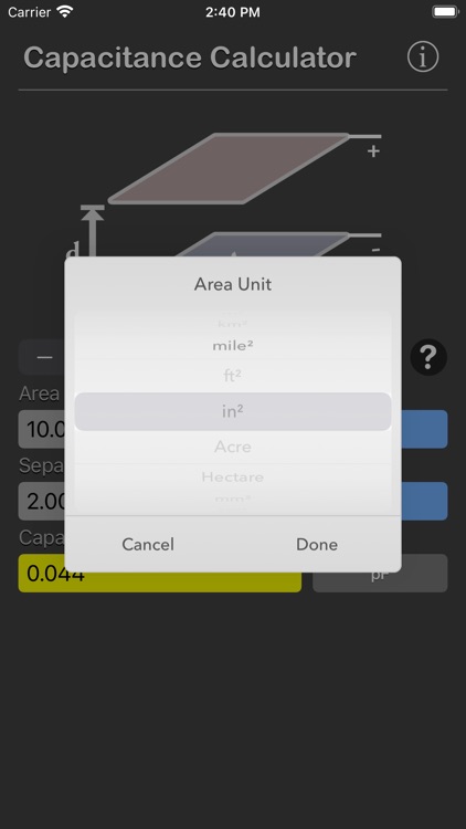 Capacitance Calculator