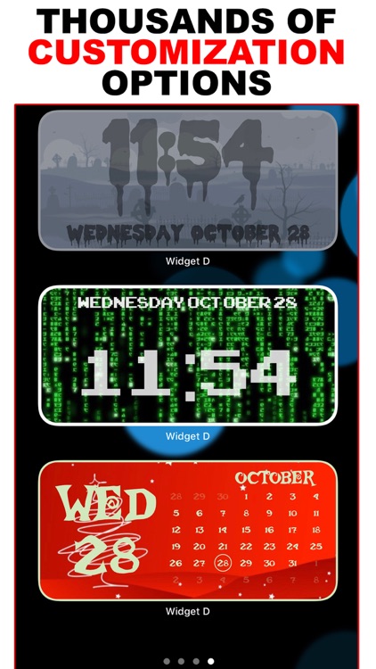 Widget D : Date Time Widgets