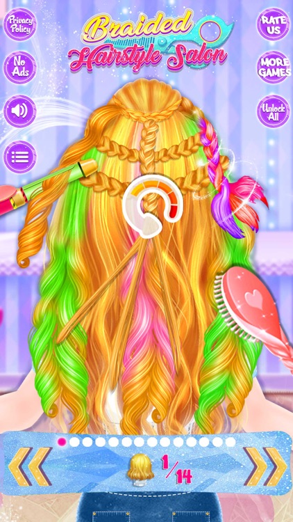 Braided Hairstyle Salon Game screenshot-5