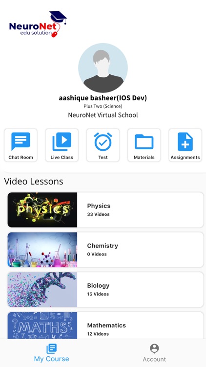 NeuroNet Learning app