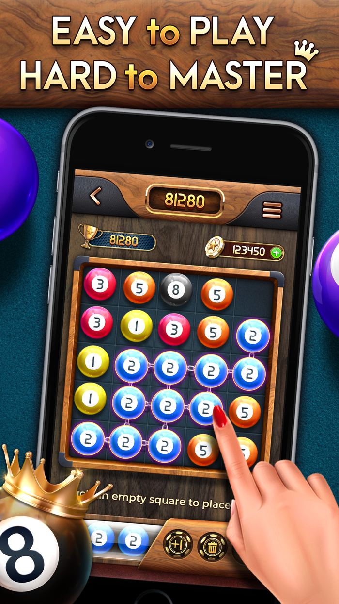 Pooldom Merge 3 Balls Number