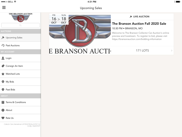 The Branson Auction