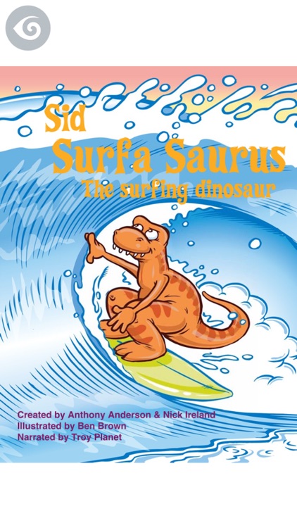 Surfa Saurus Surfing Dinosaur